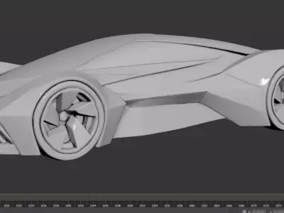 AI-Generated Concept Car - model 2 - 3D model