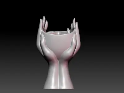 Vase - the girls face 3D print model