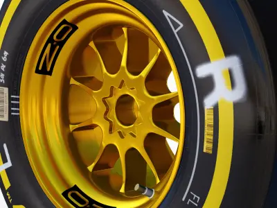 E23 Soft Rear tyre Low-poly 3D model