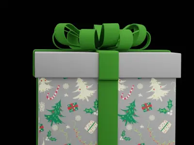 Christmas Gift Box Low-poly 3D model purchase