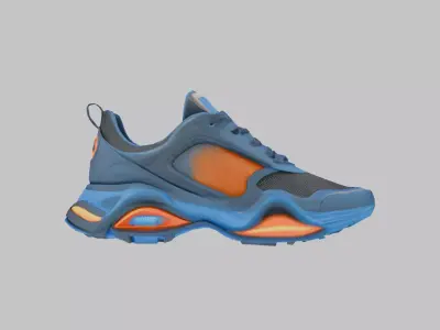 Modern Sporty Sneakers Low-Poly 3D Model Low-poly 3D model