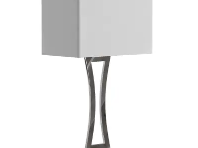Roxie Brushed Nickel Metal Table Lamp Low-poly 3D model