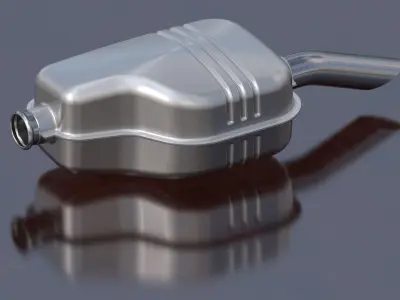 Rear muffler 3D model