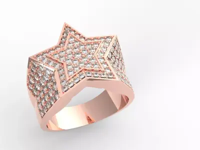 Star ring v5 2 layers 3D print model