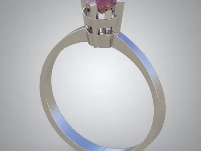 Diamond ring 0449 3D printable model9 Free 3D print model