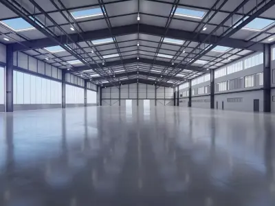 Airplane Hangar Interior 13 Low-poly 3D model