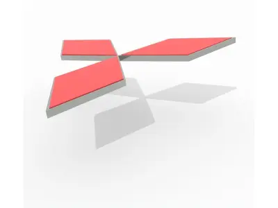 Mitsubishi emblem Low-poly 3D model