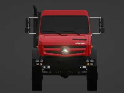 Mercedes Unimog Low-poly 3D model