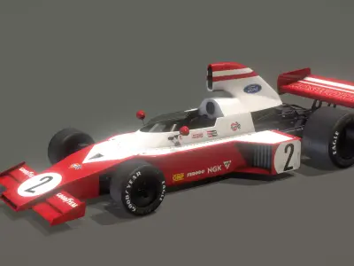 Generic F1 1970 race car 3D model