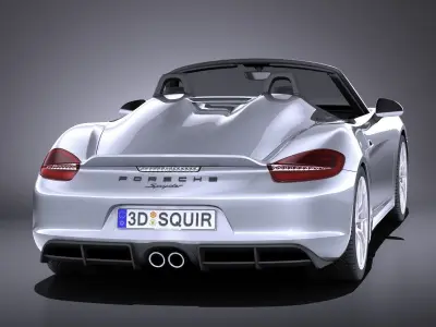 Porsche Boxster Spyder 2017 VRAY 3D model
