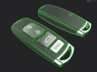 Car key Model 11 Low-poly 3D model