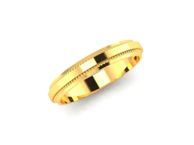 Band 3dm Render Details gold wedding 3D print model