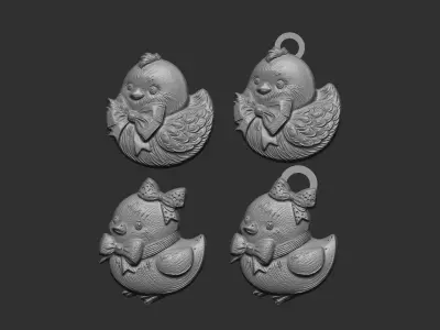 Easter chick decor 3D print model