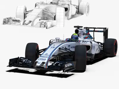 Williams FW38 Low-poly 3D model
