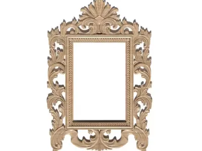 Frame-011 gold ornate frame 3D model