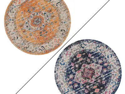 Round Rug Set 108 3D model