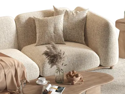 coffee and sofa combination table 3D model