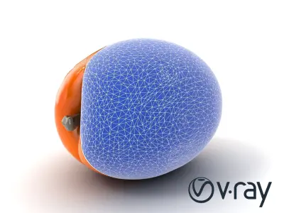 Warm Orange-Yellow Apricot Model Pack Low-poly 3D model