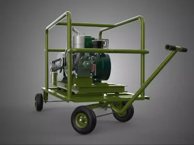 MILITARY ARMY TACTICAL POWER GENERATOR SET GENSET DIESEL ENGINE 3D model