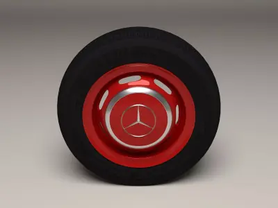 Mercedes 300SL Wheel Low-poly 3D model