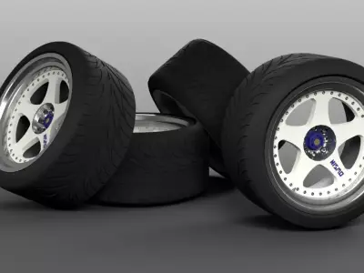Wheels NISMO LM GT1 Low-poly 3D model