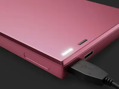 Generic External Hard Drive Portable - Game Ready Low-poly 3D model