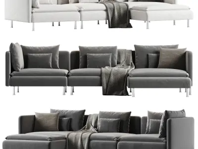  Ikea SODERHAMN section 4 seat 3D model