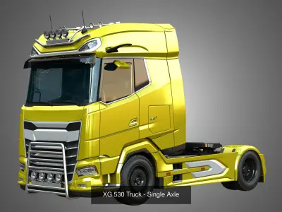 T520 - XG 530 European Semi Trucks 2 in 1 3D Model Collection
