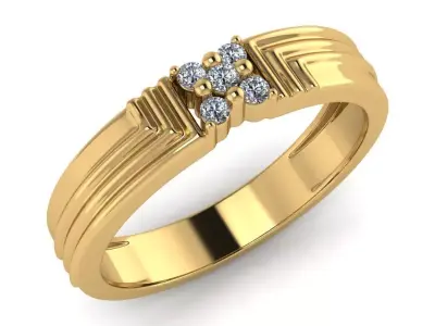 light weight gold diamond rings-C111116SKCH2026000-wt-5-10 3D print model