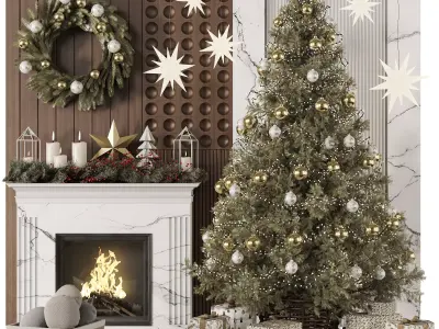 Christmas Tree and Decoration Set 016 3D model