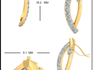 Solitaire Women Pendant 3dm STL OBJ FBX Renders Details 3D print model 84