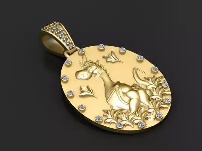 DRAGON ANIMAL PENDANT 3D PRINTABLE MODEL  3D print model