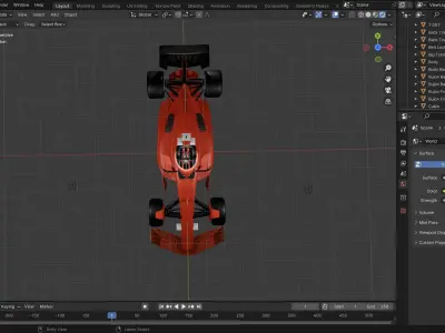 F1 Academy Test Car 3D model