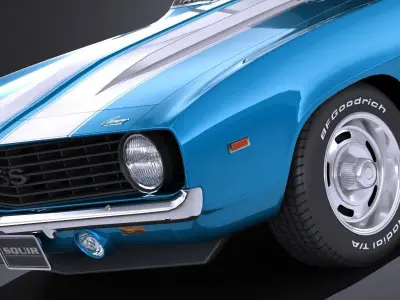 Chevrolet Camaro SS CG 1969 LowPoly 3D model