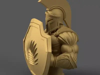 Spartan Warrior Shield 3D print model