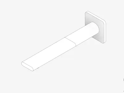 Wall Spout - Luxury - Green - Bath Low-poly 3D model