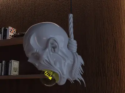Last Light Hanging Zombie Horror Lamp 3D print model