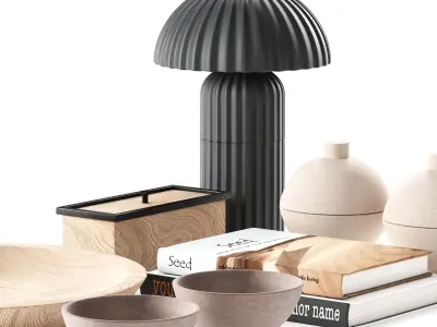 Decorative Set 01 3D model 4