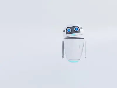 Robot Droid Character Low-poly 3D model