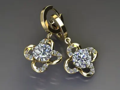 Luxurious Earring 3D print model