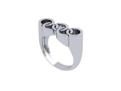 Wedding Ring  3D print model 36