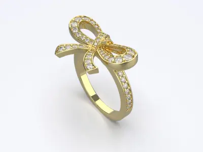 Bow Ring 3D print model