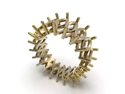 Marquise All Round eternity STL 3D Ring model rr0013 3D print model