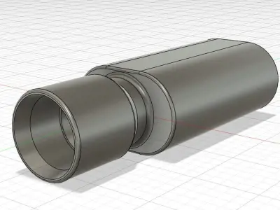 10th scale RC Drift Car Body Accessories Exhaust pack 3D print model