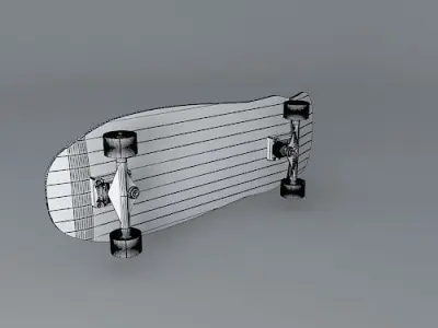 989 Santa Cruz Claus Grabke Melting Clocks skateboard Free 3D model