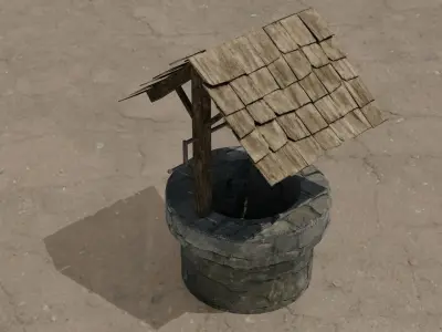 Wishing Well 3D model Low-poly 3D model