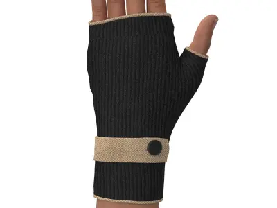 fingerless gloves  3D model