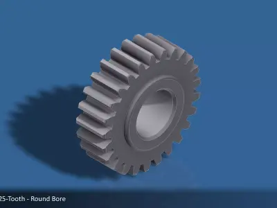 25-Tooth Spur Gear 03 3D print model