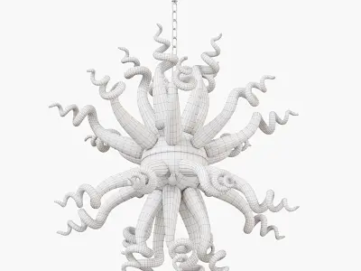 SOLAIRE MURANO GLASS CHANDELIER 3D model