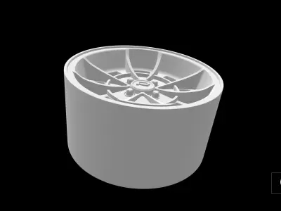 Ruspa Vintage Italian rims scalable and printable rims 3D print model